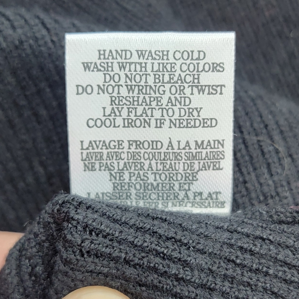 Z Supply NWT Hadley Sweater Tie Back Ribbed Black Top - Picture 12 of 12